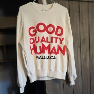 Good Quality Human, Malibu, CA; Crewneck Sweatshirt with Pockets